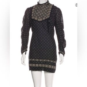 Doen Mockneck Cotton Printed Dress - RARE